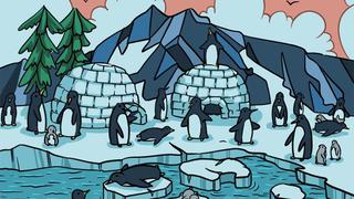 Una foca se oculta entre los pingüinos y tienes que encontrarla para resolver el reto viral