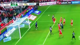 ¡De cabeza no falla! Bruno Valdez anotó el 2-1 de América contra Toluca por la Liguilla MX [VIDEO]