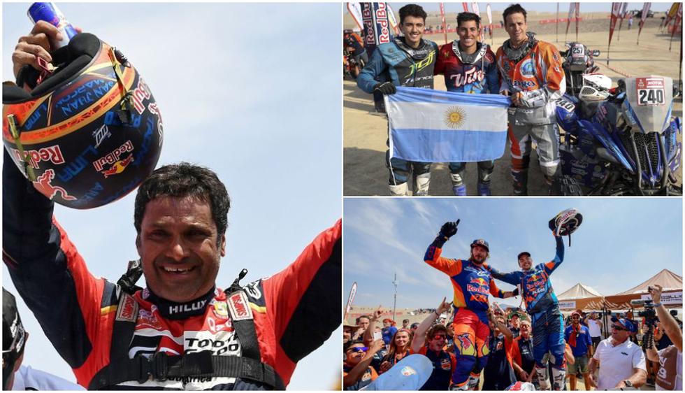 Los ganadores del Rally Dakar 2019. (AFP/AP)