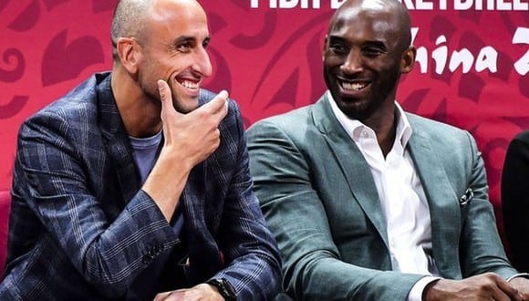 Manuel Ginóbili y Kobe Bryant fueron rivales en la NBA y después se volvieron amigos. (Foto: Twitter)