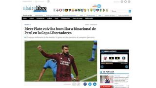 “Lo volvió a humillar”: la reacción de la prensa extranjera tras la goleada de River Plate sobre Binacional