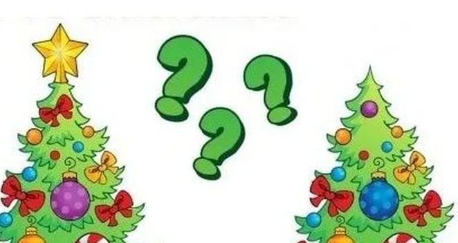 Encuentra las 10 diferencias entre los árboles de Navidad. (Difusión)