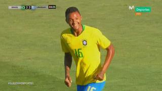 ¡Disparó a quemarropa! Golazo de Luan Cândido para el empate 2-2 de Brasil ante Uruguay [VIDEO]