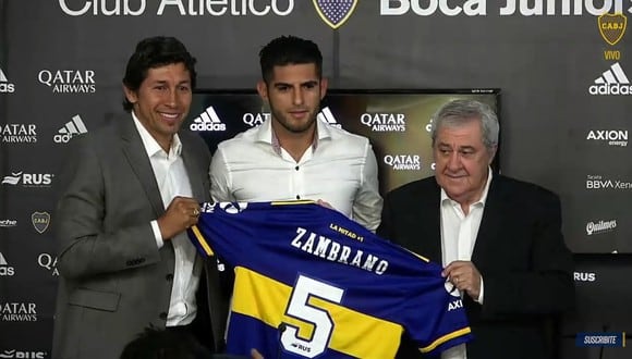 Carlos Zambrano fue presentado como nuevo jugador de Boca Juniors. (Twitter)
