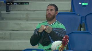 Gol y lesión: Sergio Ramos tuvo que salir luego de anotar el primero del Real Madrid ante Real Sociedad