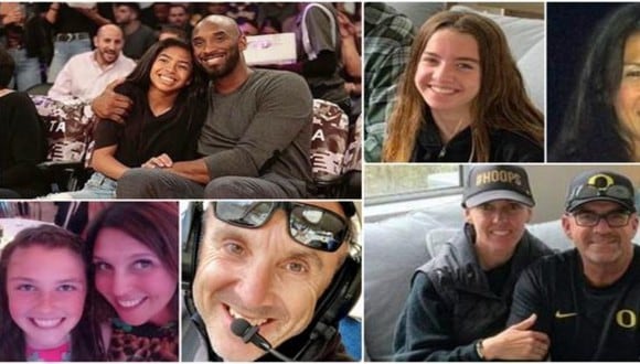 Identifican a todas las personas que iban dentro del helicóptero en el que falleció Kobe Bryant. (Twitter)