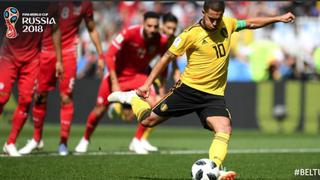 El polémico gol de penal que convirtió Hazard a los cuatro minutos ante Túnez [VIDEO]