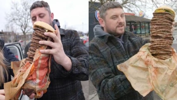 Craig Harker tan solo comió 12 hamburguesas, el resto las compartió con su familia. (Foto: Dad Loves Food/YouTube)