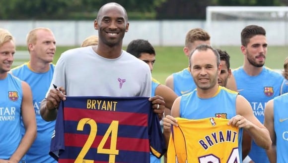 Andrés Iniesta recordó su encuentro con Kobe Bryant en redes sociales tras la triste noticia de su fallecimiento. (Foto: Agencias)