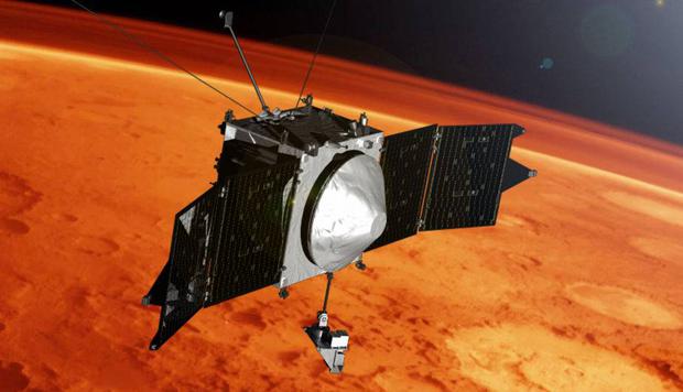 El orbitador MAVEN de la NASA cumple 1.000 días terrícolas de misión en Marte, el Planeta Rojo. (Foto: NASA)