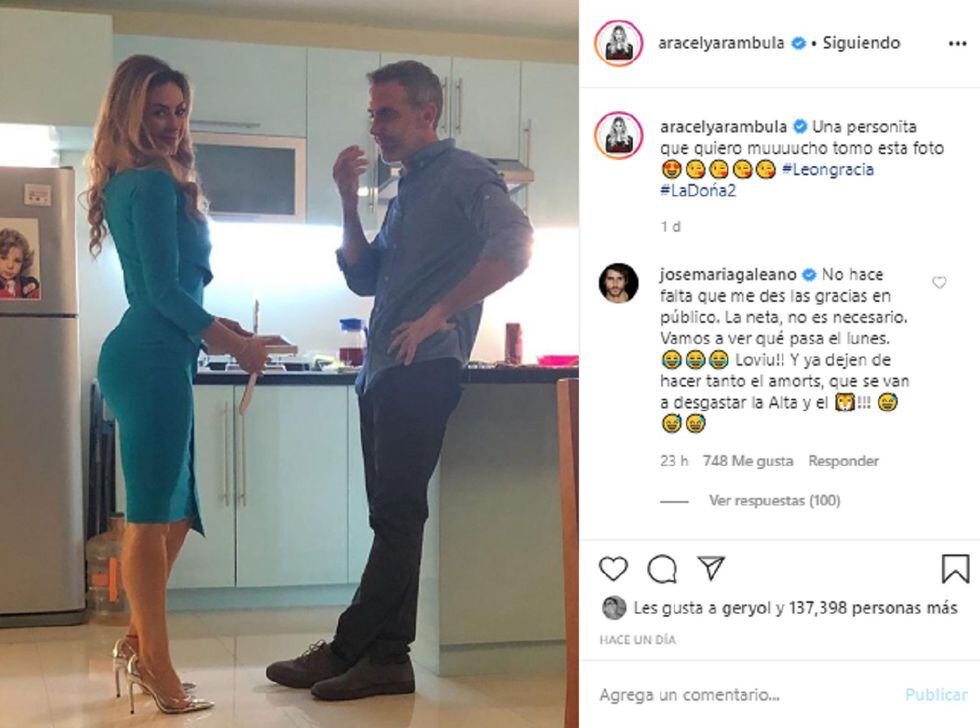  Aracely Arámbula en el set de grabaciones de 