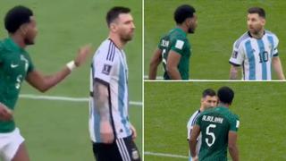 Messi y el cara a cara con defensor de Arabia Saudita: qué le dijo al capitán