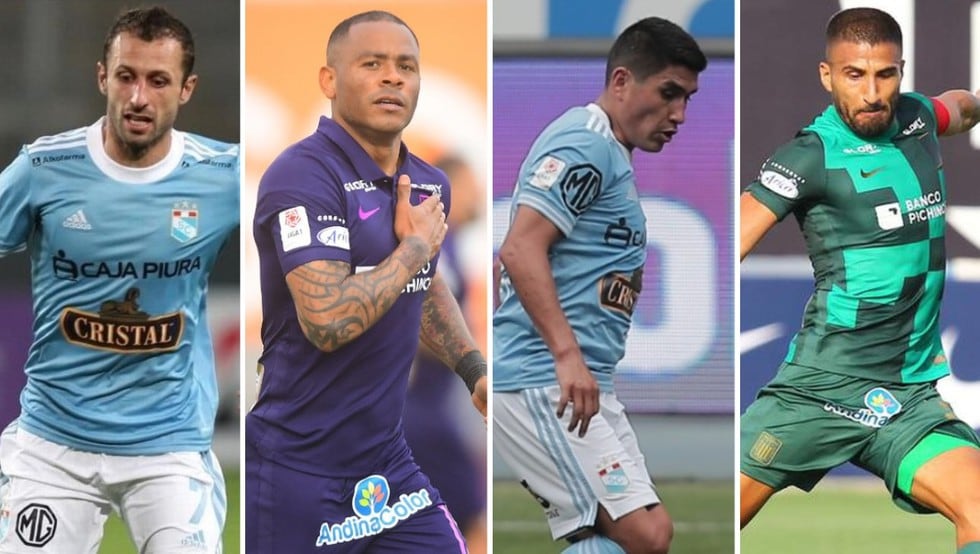Calcaterra, Aguirre, Ávila y Ballón son los jugadores con más finales en Sporting Cristal y Alianza Lima. (Foto: GEC / Liga 1 / Collage)