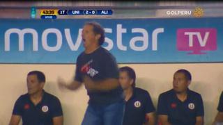 Universitario: la emotiva celebración de Pedro Troglio tras el gol de Alexi Gómez [VIDEO]