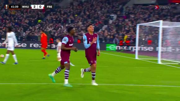 Gol de Edson Álvarez en West Ham vs. Friburgo por Europa League (Video: Twitter).