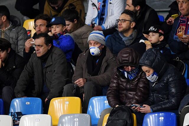 Barcelona vs. Napoli: el coronavirus en el San Paolo. (Getty)