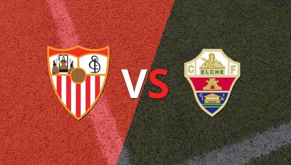 Comenzó el segundo tiempo y Sevilla está empatando con Elche en el estadio Estadio de La Cartuja