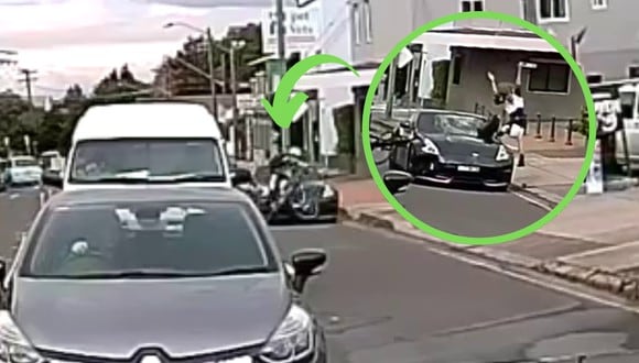 Un video viral encendió la polémica sobre quién tiene la responsabilidad del accidente: el ciclista o el cocductor del automóvil. | Crédito: Dash Cam Owners of Australia / Facebook