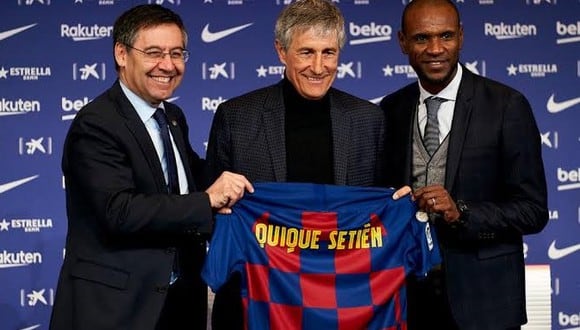 Quique Setién llegó al Barcelona en reemplazo de Ernesto Valverde. (AFP)