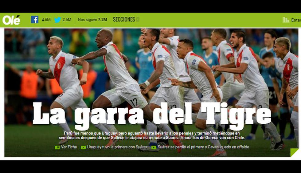 La reacción de la prensa en el mundo tras victoria de Perú sobre Uruguay en penales y clasificación a semifinales de Copa América 2019.