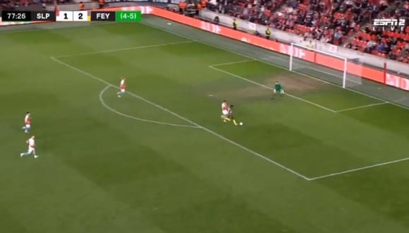 Para sellar la victoria: gol de Luis Sinisterra en Feyenoord vs. Slavia Praga en la Conference League [VIDEO]