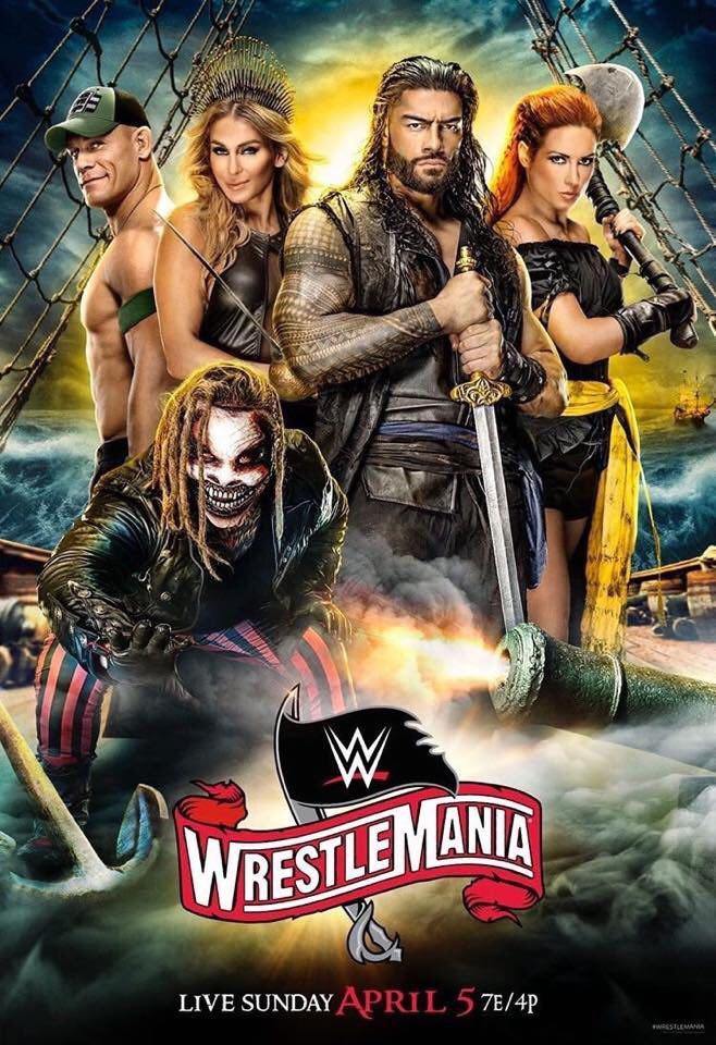 El póster oficial de WrestleMania 36. (WWE)