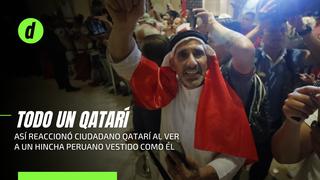 Selección peruana: Así reaccionó ciudadano qatarí al ver a un hincha peruano vestido como él