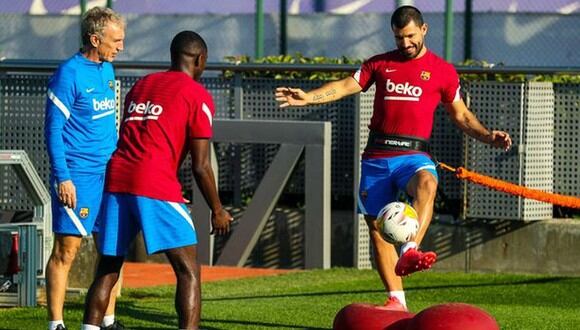 Sergio Agüero y Ousmane Dembélé volvieron a entrenar con FC Barcelona. (Foto: FC Barcelona)