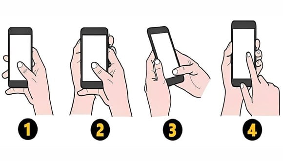 Test de personalidad: la forma como agarras tu celular, según esta imagen, revelará tu mayor talento (Foto: Namastest).