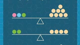 Acertijo matemático viral: ¿cuántas bolas naranjas hay que poner en la balanza? [FOTO]