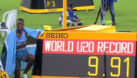 Letsile Tebogo confesó que admira a Usain Bolt. Foto: @WorldAthletics.
