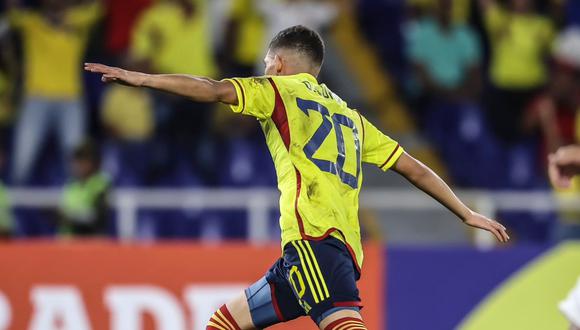 Daniel Luna anotó el empate en el Colombia vs Paraguay. Foto: Difusión
