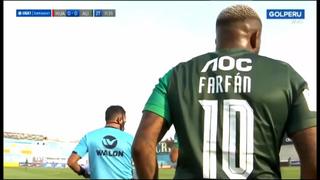 Wilmar Valencia y el curioso mensaje a Jefferson Farfán a su ingreso a la cancha [VIDEO]