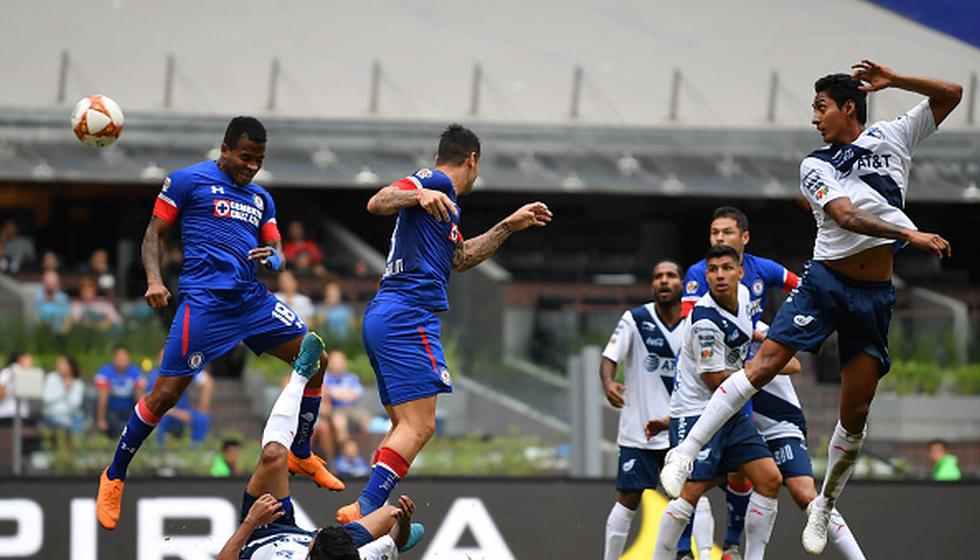 Cruz Azul goleó 3-0 al Puebla en la fecha 1 del Apertura 2018 de Liga MX. (Getty)