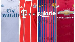 Nuevas pieles: las camisetas de los principales clubes europeos para la temporada 2017-18 [FOTOS]