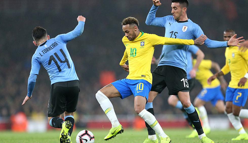 Uruguay cayó 1-0 ante Brasil por un nuevo amistoso internacional 2018. (Getty Images)