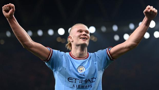 Erling Haaland, top scorer for Manchester City and the Premier League (Photo: AFP).