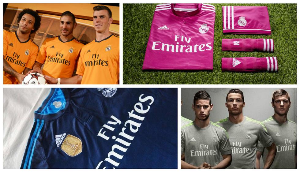 Real Madrid y las camisetas alternas que utilizó en los últimos años. (Internet)
