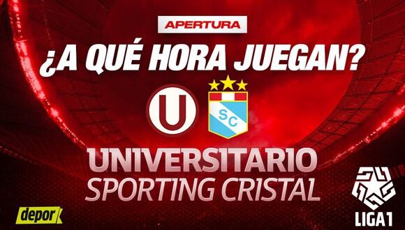 Universitario y Sporting Cristal juegan por la fecha 15 del Torneo Apertura 2024. (Diseño: Depor)