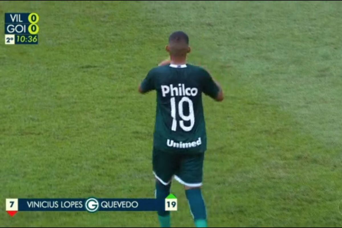 Kevin Quevedo debutó con Goiás por el Campeonato Goiano.