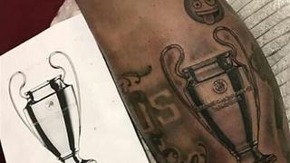 Un solo objetivo: el polémico tatuaje de Neymar antes de enfrentar al Real Madrid por Champions League