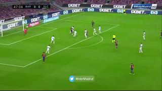 Braithwaite se ‘disfrazó' de Suárez: golazo de Messi para el 1-0 de Barcelona vs Elche [VIDEO]