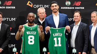 Y llegaron los refuerzos: Kemba Walker y Enes Kanter fueron presentados en Boston Celtics