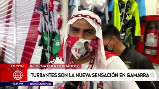 Comerciantes de Gamarra venden turbantes Rojiblancos y son un éxito de cara al Mundial de Qatar
