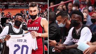 Su otra pasión: Vinicius Junior asistió al partido de Miami Heat [VIDEO]
