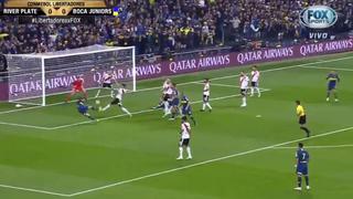 ¡Se salvó River! Pablo Pérez estuvo cerca de anotar el 1-0 para Boca por la Copa Libertadores [VIDEO]