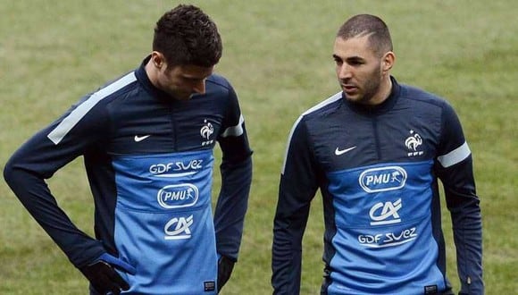 Un capítulo más del enfrentamiento entre Karim Benzema y Olivier Giroud. (Foto: AFP)