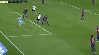 Con el partido sentenciado: Maxi Gómez anotó el descuento 5-2 del Valencia ante el Barcelona [VIDEO]