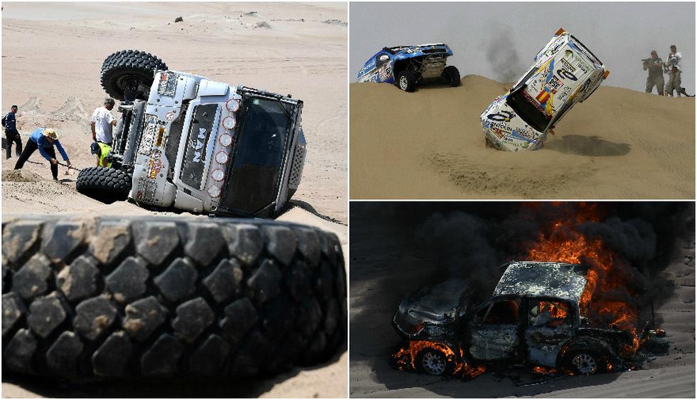 Estos son algunos de los accidentes más alucinantes que se vieron en las dunas peruanas. (AFP/AFP)