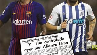 El futbolista que fichó del FC Barcelona a Alianza Lima por 110 mil dólares